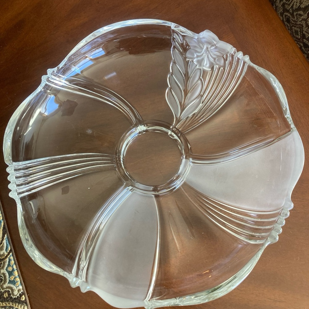 VTG Mikasa Satin Orchid 12.5” divided relish tray to